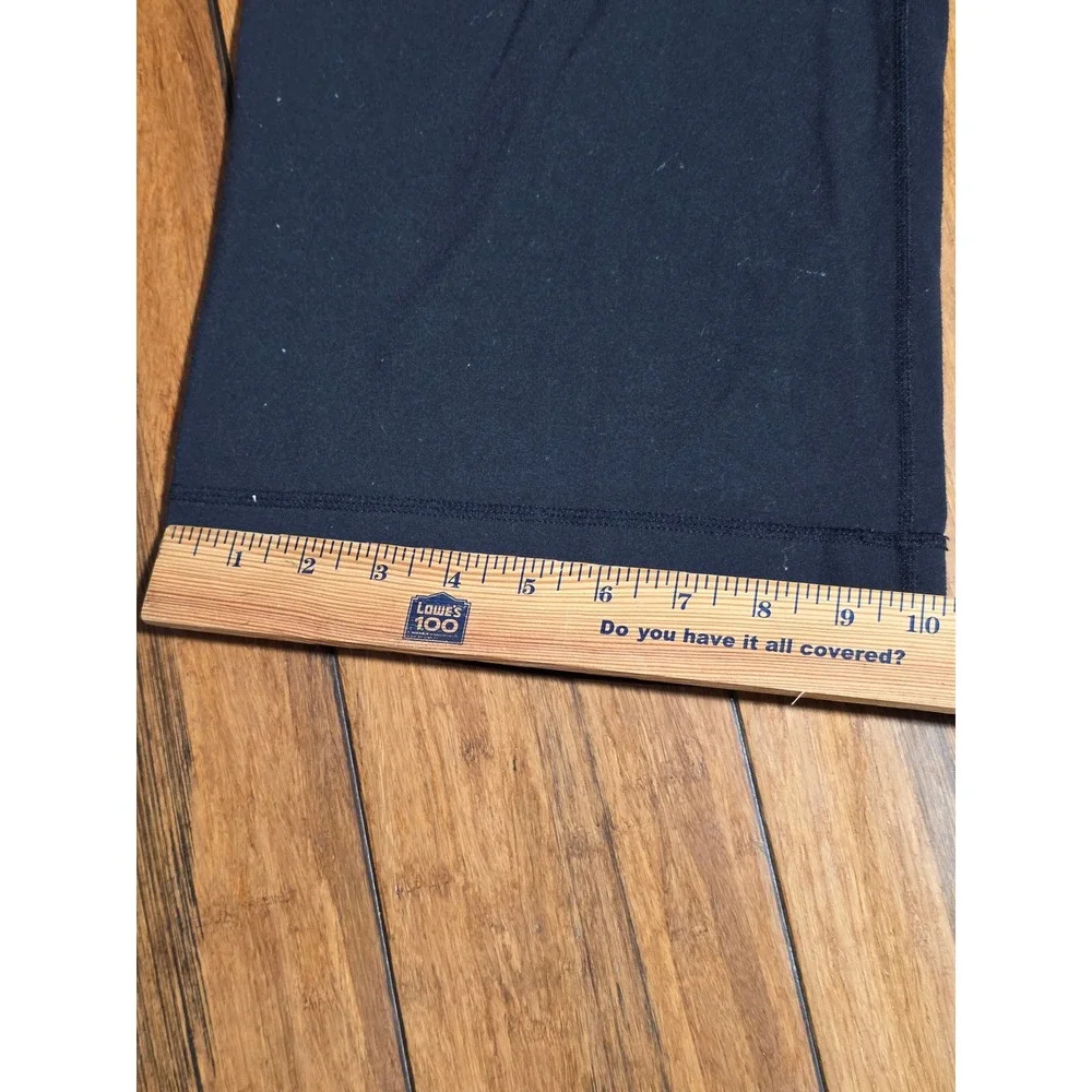 Lululemon Black Wide Leg Crop Pants Drawstring Yoga Athletic Women Size 6